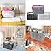 Yoweenton 3 Pack Square Toy Storage Basket, 15.5 Inch Canvas Fabric Foldable Laundry Storage Bin with Handles for Home, Office, Nursery, Toys, Dorm, Closet