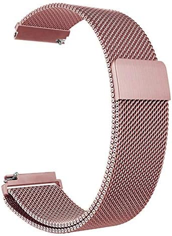 Metal Stainless Steel Strap for Fitbit Versa Strap Wrist Ring Magnetic Bracelet with Verse Strap Accessories,RosePink,S
