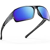 KastKing Chippewa Polarized Fishing Sunglasses, UV400 Protection Full Wrap Frame Sports Cycling Sunglasses, 1.0mm TAC Lenses