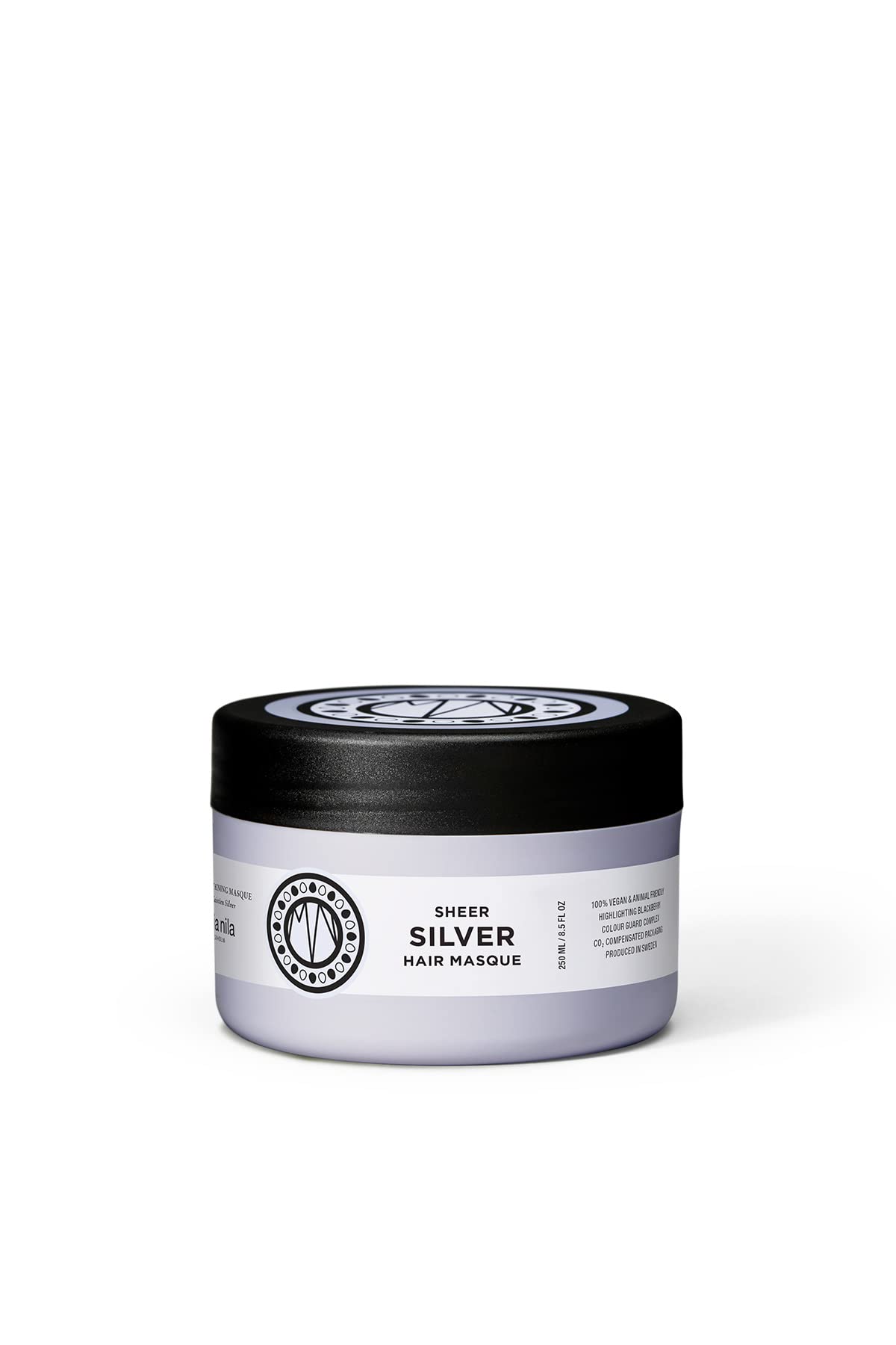 Maria Nila Sheer Silver, Silver/Purple Hair Mask, Neutralizes Brassy Yellow/Golden Shades in Blonde, White & Grey Hairs, Violet Pigments Gives Cool Tone, 100% Vegan & Sulfate/Paraben free, 250 ml