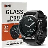Garmin Fenix 5S Screen Protector, Rerii [2-Pack] High Definition, 9H Hardness, 0.3mm Thickness, Delicate Touch, Real Tempered Glass Screen Protector for Garmin Fenix 5S