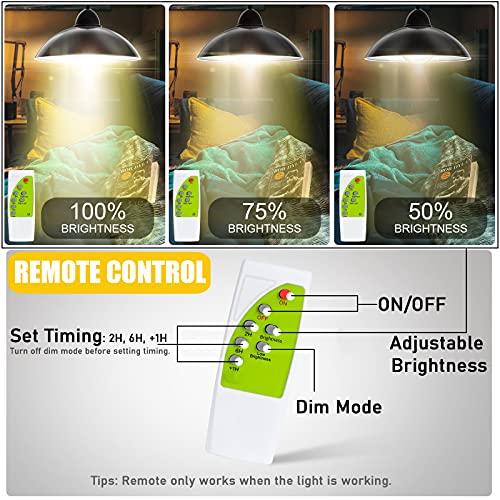 Solar-Lights Outdoor LED-Security Waterproof-Pendant Porch-Light - Patio Light, Auto Dusk to Dawn Light with Remote Control, Hanging Lights for Indoor, Yard, Garden, Decorate-Warm White