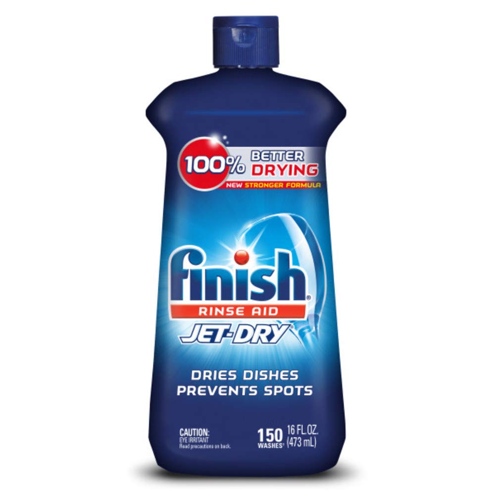 Finish Jet-Dry Rinse Aid, 16oz, Dishwasher Rinse Agent & Drying Agent