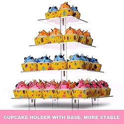 Cupcake Stand, 4 Tier Cupcake Stand for 50