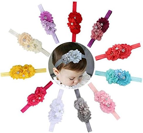 DB&amp;PEISHI £¨11pcs£Baby Infant Christening Flower Headband Toddler Lace Rose Bow Headdress
