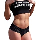 Mandy Women Tank Crop Top Blouse Panties Thongs Lingerie Underwear Set Pack Of 2 (S)
