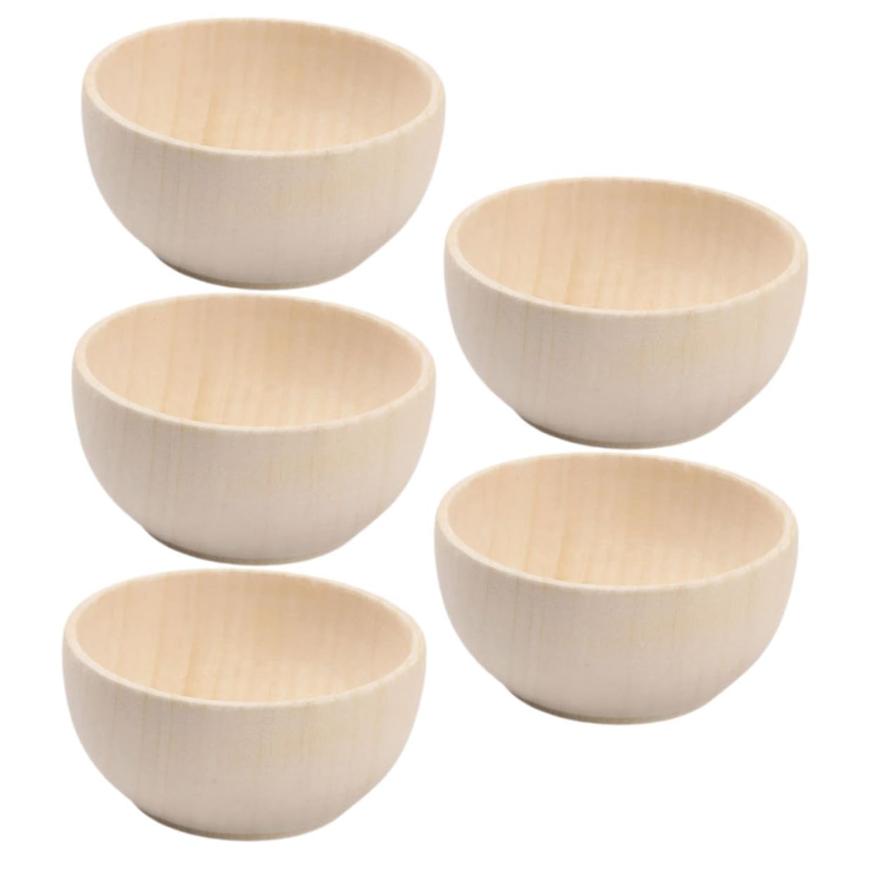 EXCEART Unfinished Wooden Bowls Set 5.5X1.2 Inch Mini Craft Bowls for Kids DIY Painting and Creative Art Projects Smooth Surface Wood Accessories for Home Decoration and Crafting