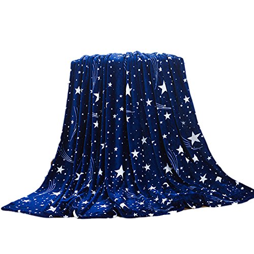 BeautyShe Fleece Blanket,Plush Soft Micro Throw Rugs for Lap, 39.4x59.1 inches Couch Sofa Bed Throw Rug for Kids Adult Men Women (Dark Blue, M)