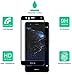 [2-Pack] Dmax Armor for Huawei P10 Lite Screen Protector, (Full Screen Coverage) [Tempered Glass] Anti-Scratch, Anti-Fingerprint, Bubble Free, (Black)