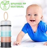 Vicloon Milk Powder Dispenser 4 Layer 120ml Each Gray Pink Blue 2Pcs view 7