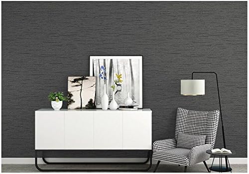 Yosot Moderne Einfache Und Reine Farbe Flachs Tapete Vlies Wohnzimmer Grau Tapete Dunkelgrau Amazon De Baumarkt