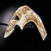 Mens Phantom of the Opera Masquerade Mask - Gold Lining