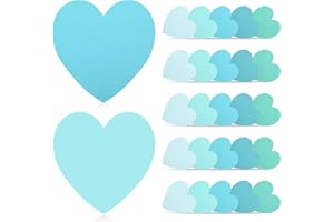 MSHUNKEJI 150 Pcs Heart Shape Note Cards Flat Blue Index Cards 3x3 Colored Index Cards Pretty Notecards Blank Dance Cards Blank Stationery Cards Small Paper Cards For School Learning Office Game