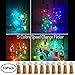 LoveNite Wine Bottle Lights with Cork, 10 Pack Battery Operated 8 LED Cork Shape Copper Wire Colorful Fairy Mini String Lights for DIY,Party,Decor,Christmas,Halloween,Wedding (5 Colors Flicker)