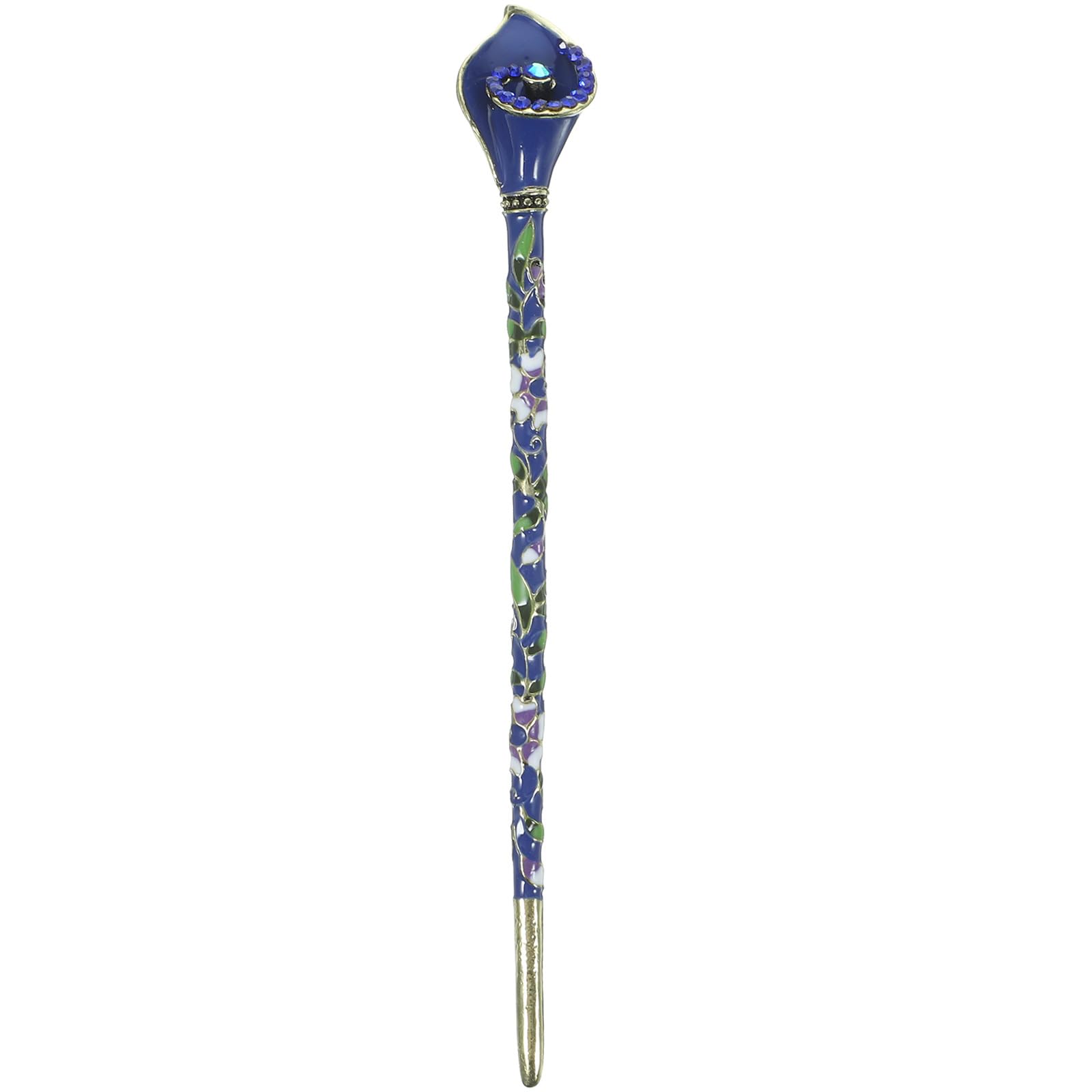 Vintage Chinese Hairpin, Blue Hair Pin for Women, Hair Chignon Pin, Retro Hair Stick for Parties and Celebrations