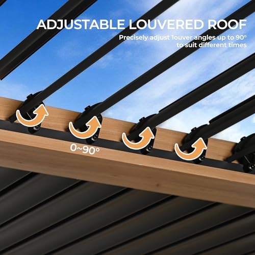 HAPPATIO Louvered Pergola 10' x 20' Review: Adjustable Aluminum Outdoor Shelter image 20