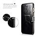 iPhone 7/8 Plus Leather Case, Icarercase Genuine Vintage Leather Side Open Case in Slim Thin Design, Flip Folio Style Cover with Magnetic Closure for Apple iPhone 7/8 Plus 5.5 Inch (Black)