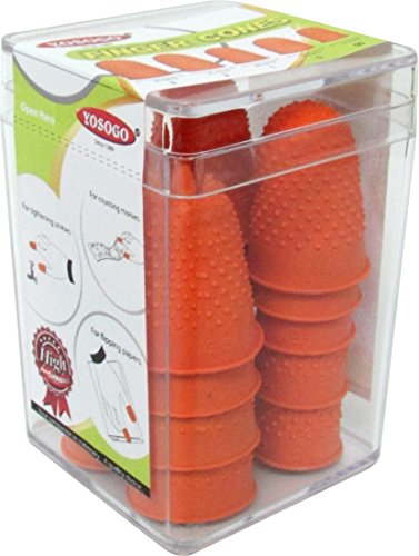 Pack of 20 Studded Natural Rubber Finger Cone Thimblettes in 5 Sizes for Note Counting and Page Turning - Thumbnail 3