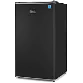 BLACK+DECKER 3.2 Cu. Ft. Compact Refrigerator, Energy Star, BCRK32B, Black | Energy Star Certified Small Refrigerator, Single Door Mini Fridge with Chiller Compartment, Personal Fridge for Home or Dorm