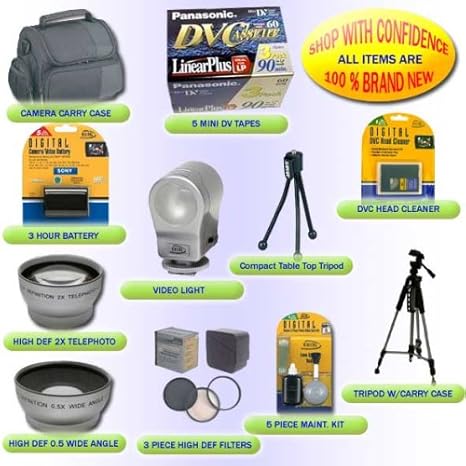 Amazon Com Hd Enthusiast Accessory Kit For Sony Hdr Hc3 Hc7 Hc5 Camera Lenses Camera Photo