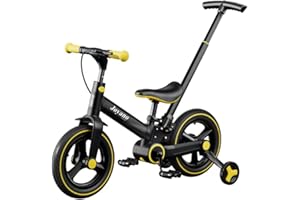 6-in-1 Kids Foldable Tricycle Balance Bike with Push Handle, Convertible Toddler Bike for Boys & Girls Ages 3–8
