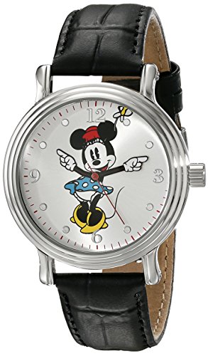Disney Women's W001873 Minnie Mouse Analog Display Analog Quartz Black Watch