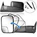 ECCPP Towing Mirrors Replacement fit for Dodge 94-01 for Ram 1500 94-02 for Ram 2500 3500 Pickup Truck Manual Towing Tow Mirrors Left Driver and Right Passenger Pair Set Fits 60177-78C Side Mirrors