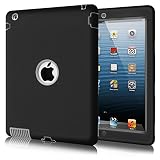 iPad 4 case, iPad 3 Case, iPad 2 Case,Fingic iPad 4 Case Rugged 3 in 1 Hybrid Heavy Duty Shock-Absorption Scratch-Resistant Protective Case for iPad 2/3/4,Gray/Black