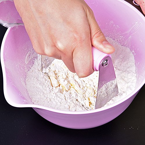 Pastry Cutter Stainless Steel - Professional Baking Dough Blender with Blades