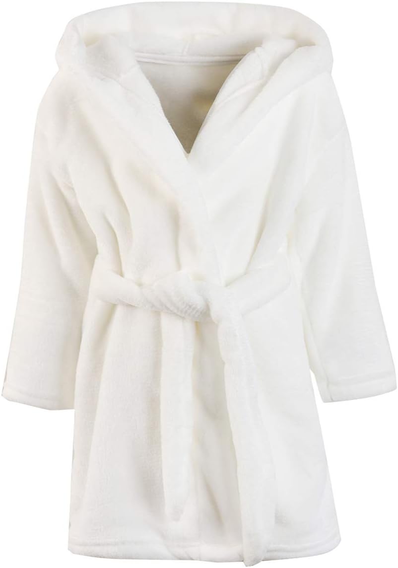 Girls Robe,Cute & Fleece Hooded Robe With Belt for Girls, 12 Months - 18 Years