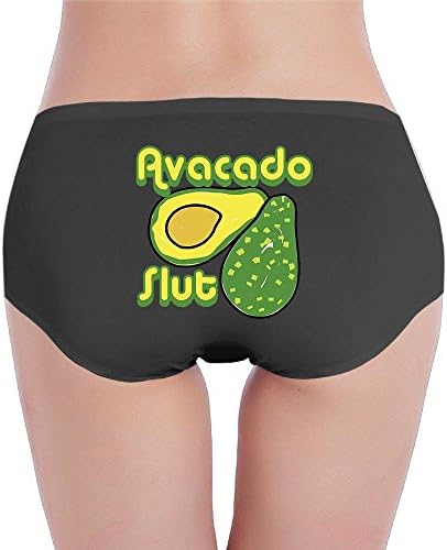 Ward Smith Women's Avocado Slut Low-Rise Cotton Bikini Brief Seamless Panties Underwear S Black