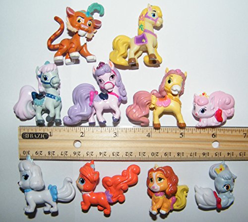 Disney Princess Palace Pets Figure Set of 12 Mini Cake Toppers / Cupcake Party Favor Decorations with Special Princess Temporary Tattoos! - Thumbnail 5