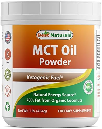 Best Naturals MCT Oil Powder 1 Pound - Ketosis Supplement (Medium Chain Triglycerides - Coconuts) for Ketone Energy - Easy to Digest - for Coffee, Smoothies & Hot Beverages!