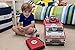Clever Creations Kids Collapsible Storage Organizer and Ottoman, Perfect Vehicle Themed Toy Chest for Storing Books, Shoes, Games and More, Ambulance