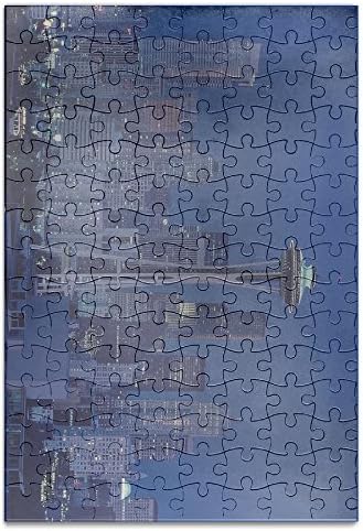 Doreen 120-Piece Seattle Space Needle Paper Jigsaw Puzzle A4 (7.8 X 11.4 Inches)