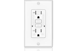 OMEENET GFCI Outlet, Weather & Tamper Resistant Outlets, UL Listed Self Test GFI Receptacle, Outdoor or Indoor, 20 Amp, White (1 Pack)