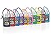 Antibacterial Travel Hand Sanitizer Gel with Aloe Vera by L'AUTRE PEAU - Jelly wrapped with Travel Strap (10 Pack, Black,Red,Blue,Purple,Yellow,Pink,Green,Orange,Teal,Maroon)