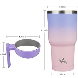 Konokyo 30 oz Tumbler with Handle and 2 Straw 2