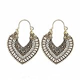 Fashion Earrings, UMFun Women Jewelry Bohemian Earring Vintage Hollow Fringed Bead Feather Long Earring (A)