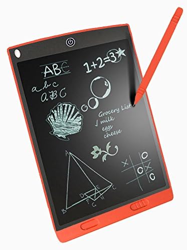 12-inch LCD Writing Tablet Electronic Drawing Pads for Kids Bussiness Office Graphic Tablet (Red)