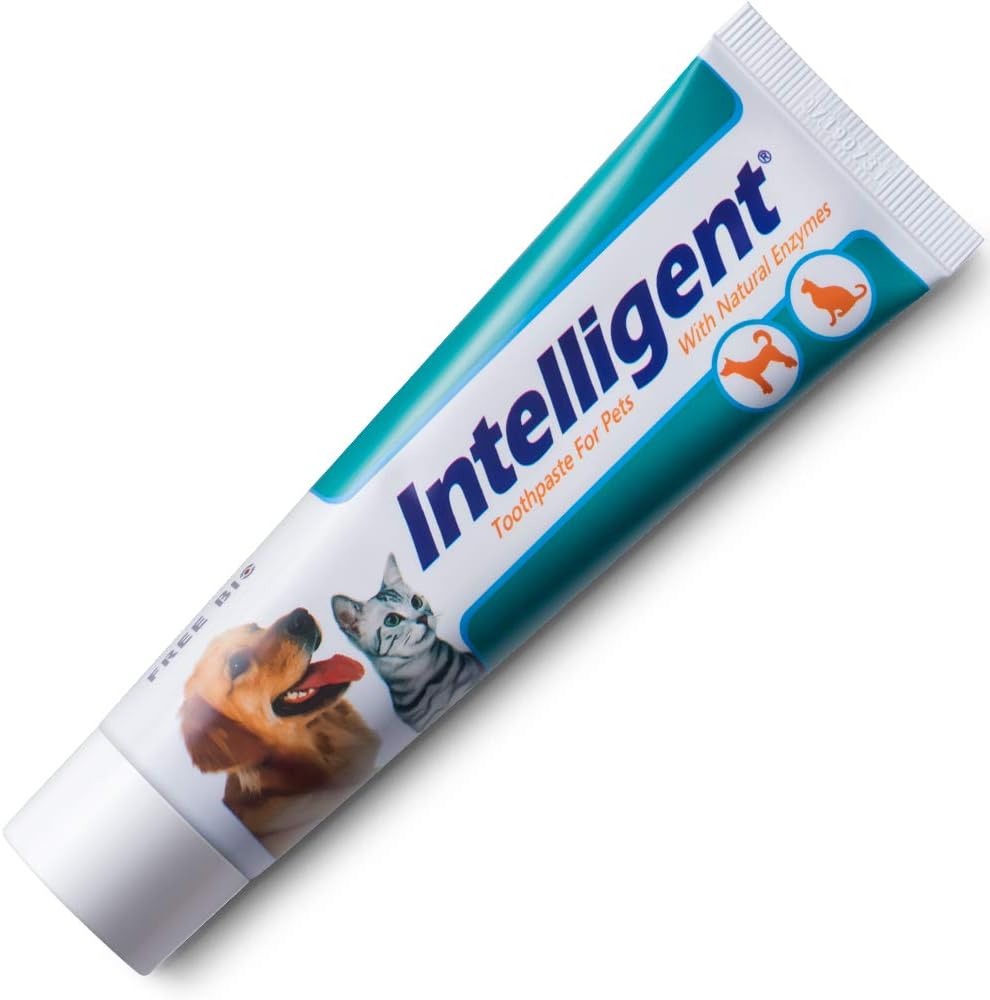 INTELLIGENT Dog Toothpaste Enzymatic for Dog teeth cleaning, Breath Fresh, Best Natural Cat and Dog Dental Care, 2.8 Ounce
