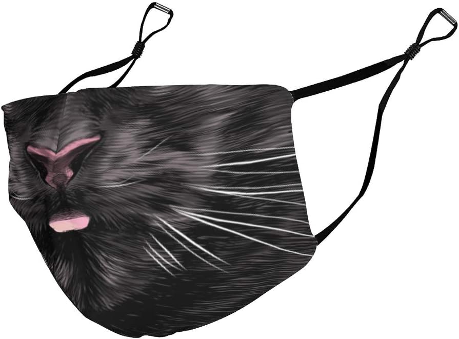 Bohohobo Cat Animal 3D Printed Adjustable Ear-mounted Mouth Cover for Driving Riding Running Unisex