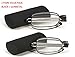 SOOLALA Metal Aolly Frame Folding Magnifying Compact Reading Glasses Reader w/Case (Black+Gunmetal Value Pack, 1.75)