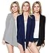 Free to Live Women's 3 Pack Light Weight Open Front Cardigans (Black, Heather Gray, Navy),X-Large