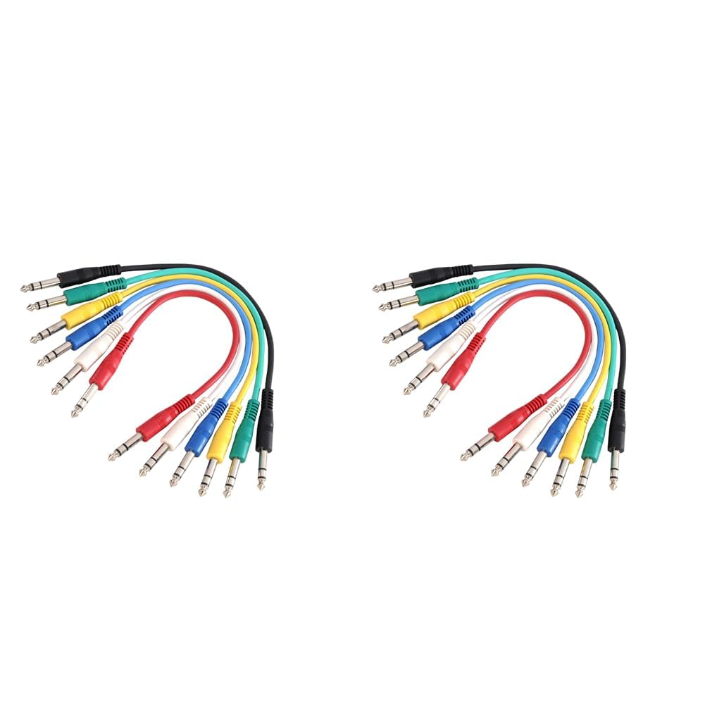 ah Cables Adam Hall 3 Star Series 0.6m 6.3mm Jack Stereo to 6.3mm Jack Stereo Patch Cable Set (Pack of 2)