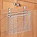 InterDesign Axis Over the Cabinet Kitchen Storage Organizer Basket for Aluminum Foil, Sandwich Bags, Cleaning Supplies - Medium, Silver