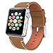 Apple Watch Band 42mm Leather, Swees iWatch Genuine Leather Bands Strap Wristband with Stainless Steel Buckle for Apple Watch Series 3, Series 2, Series 1, Sports & Edition Women Men, Vintage Brown