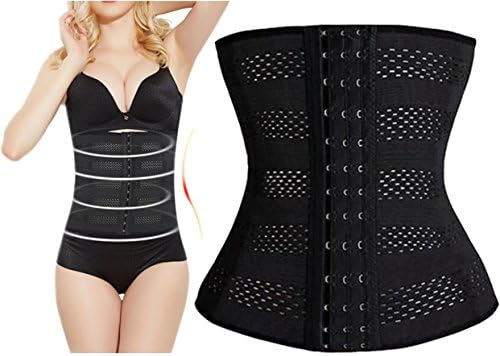 Women Waist Trainer Body Shape Corset Tummy Shapewear Postpartum Belly Wrap Plus Size (L, Black)