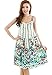 LY Women's Boho Cotton Blend Sleeveless Floral Pattern Nightgown, White, One Size