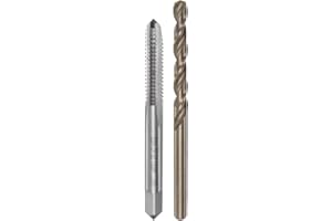 uxcell Tap & Bit Sets, M6 x 1.25 H2 Straight Flute Machine Thread Milling Tap, 4.7mm M35 Cobalt High Speed Steel (HSS-CO) Twist Drill Bit